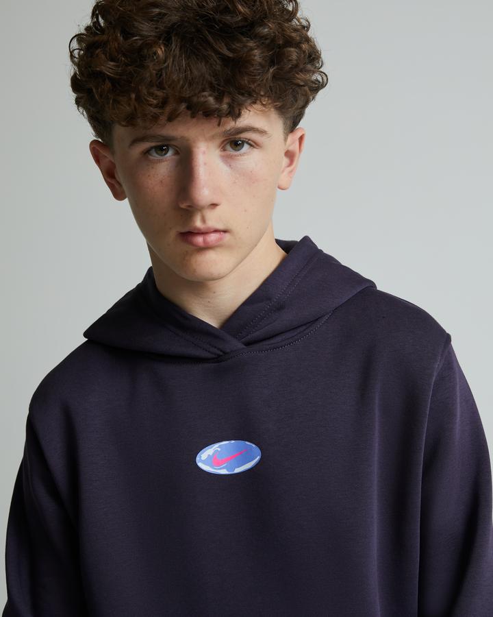 pink black and blue nike hoodie