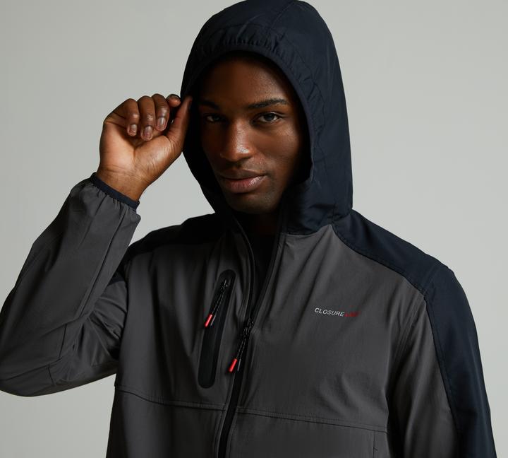Closure London Tech Performance Jacket | Charcoal / Black | Footasylum