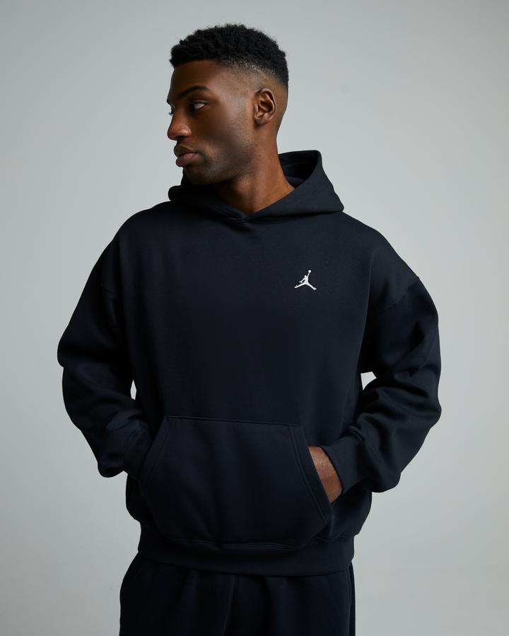 Jordan Brooklyn Oversized Pullover Hoodie Black, Men's size: L, FootAsylum