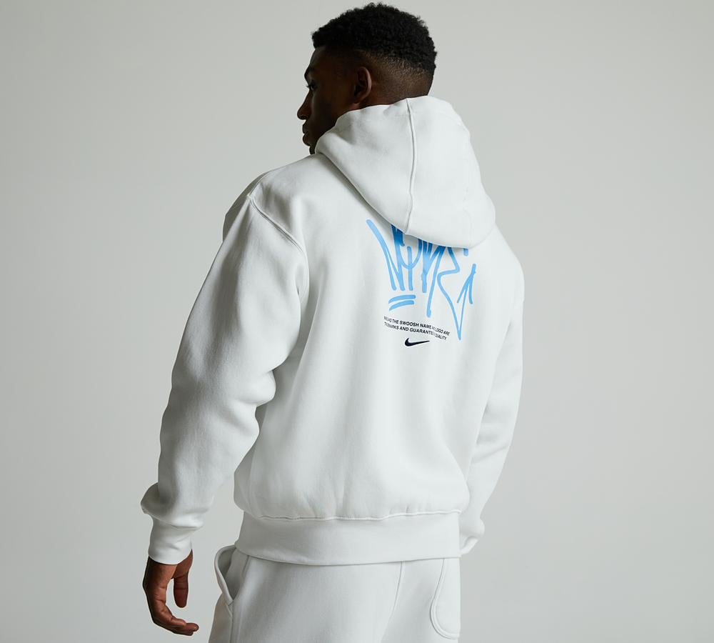 white fuzzy nike hoodie