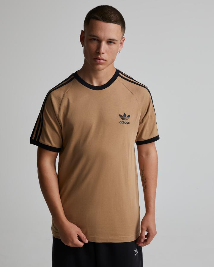 Adidas Originals Adicolor Classics 3-Stripes T-Shirt Brown, Men's size: S, FootAsylum