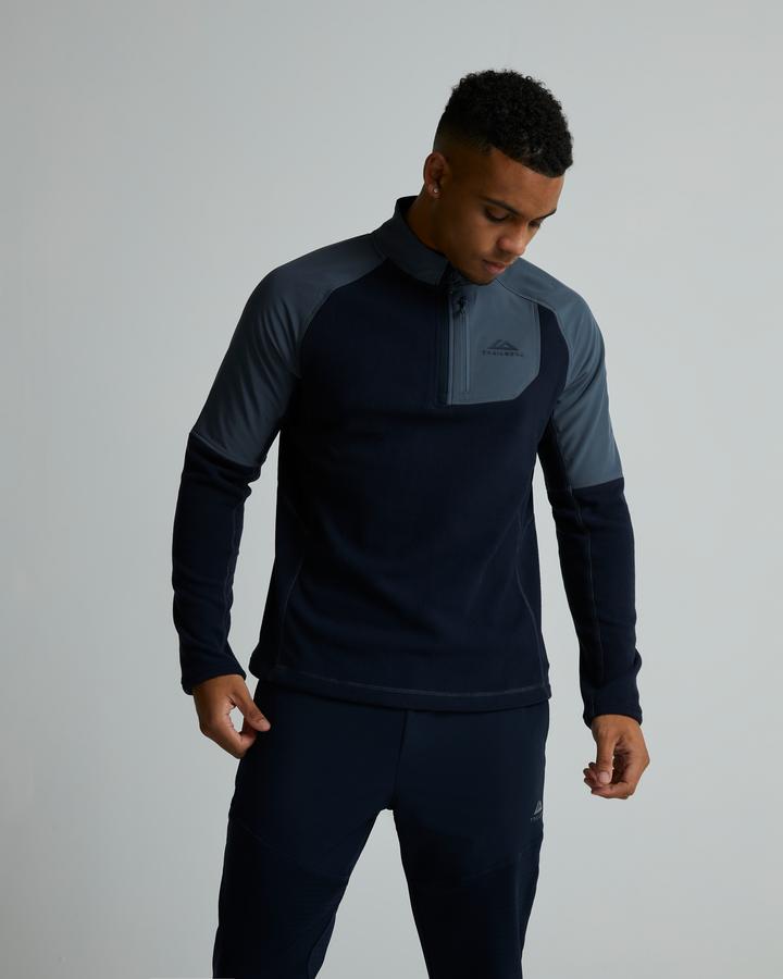 Trailberg Sierra Microfleece Quarter Zip Navy, Men's size: S, FootAsylum