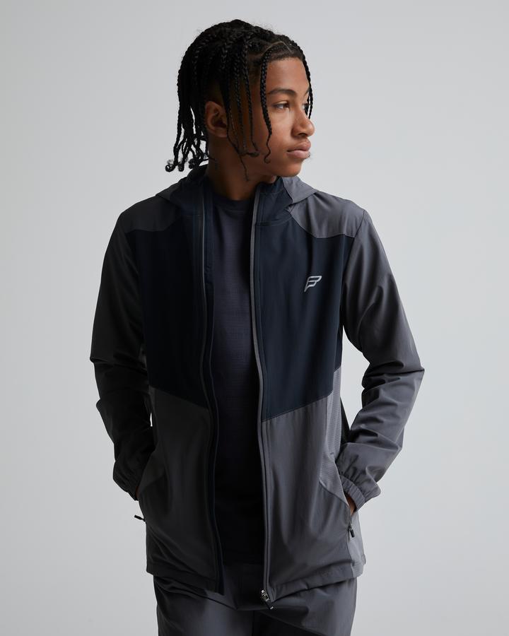 Frequency Junior Dynamic Track Jacket | Graphite / Grey | Footasylum