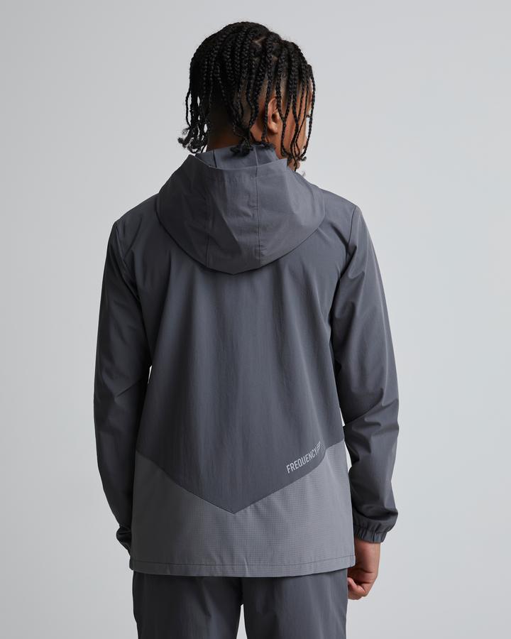 Frequency Junior Dynamic Track Jacket | Graphite / Grey | Footasylum