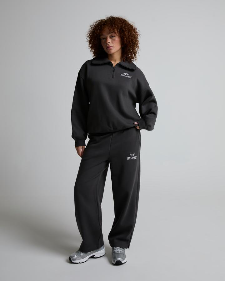 New Balance Womens Trackside Fleece Half Zip Black, Women's size: XS, FootAsylum