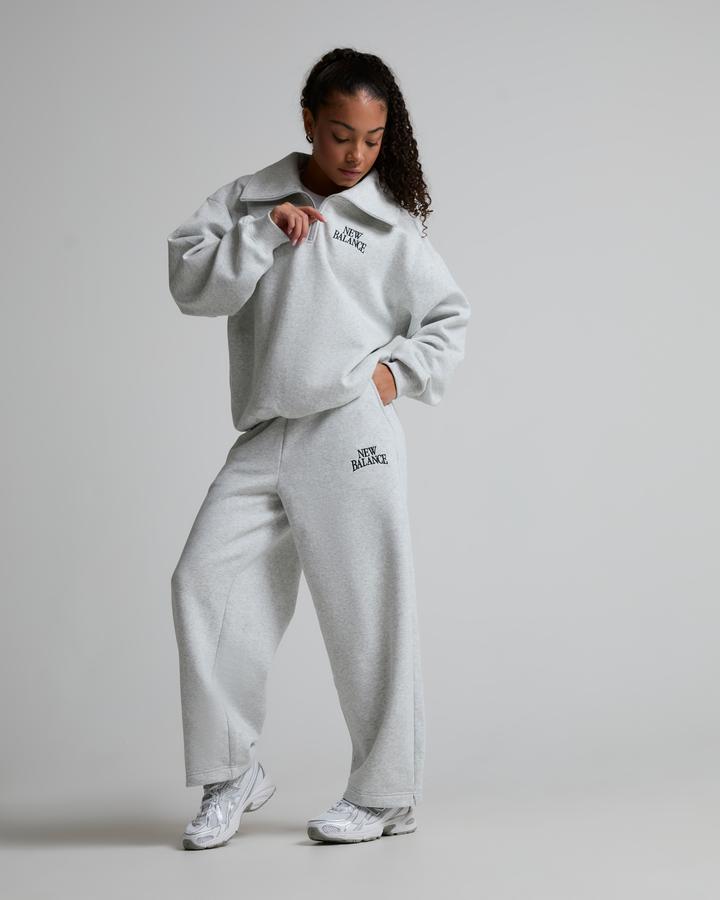 New Balance Womens Trackside Fleece Barrel Pant Grey, Women's size: S, FootAsylum