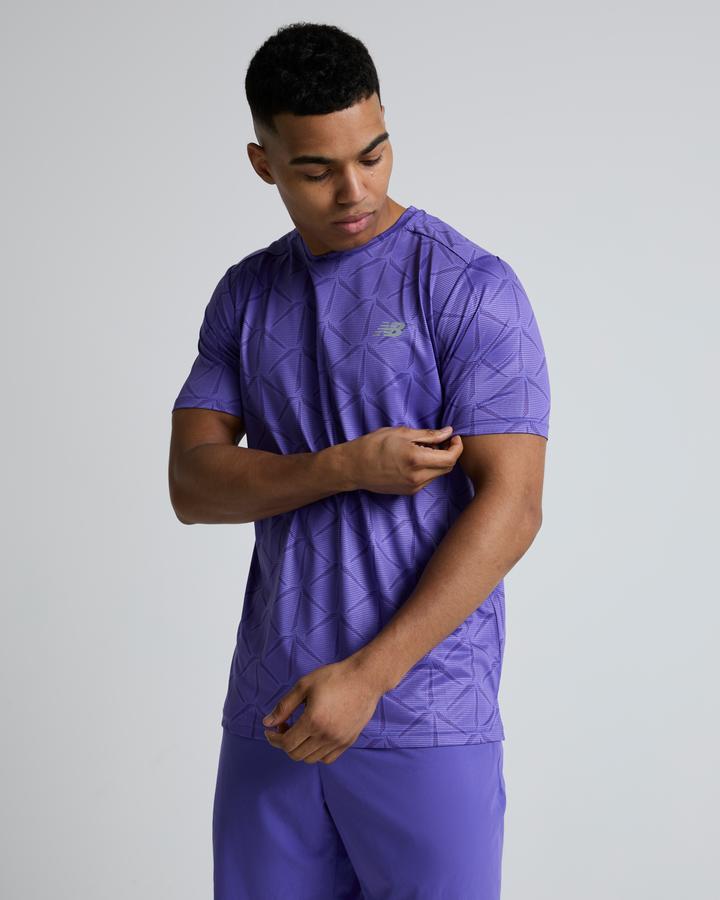 New Balance Sport Essentials Printed T-Shirt Purple, Men's size: S, FootAsylum