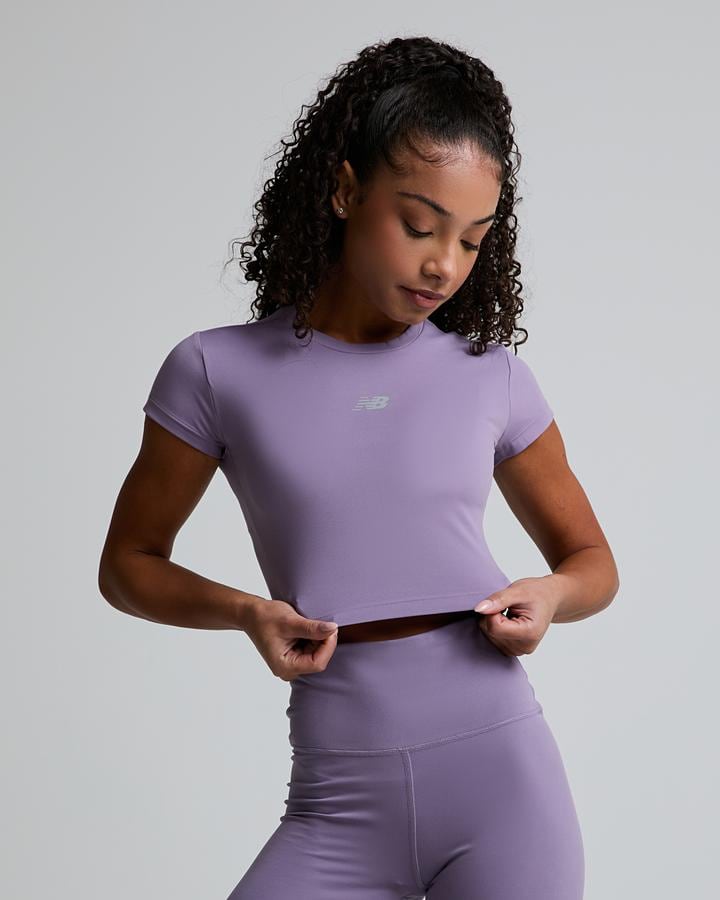 New Balance Womens Harmony Fitted T-Shirt - Purple
