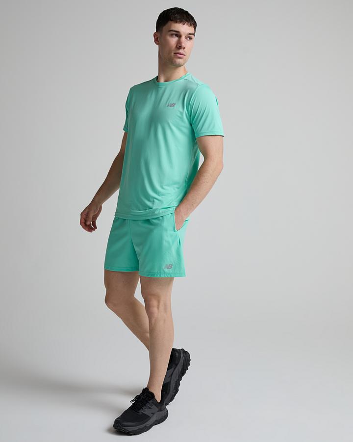 New Balance Run T-Shirt Green, Men's size: XL, FootAsylum