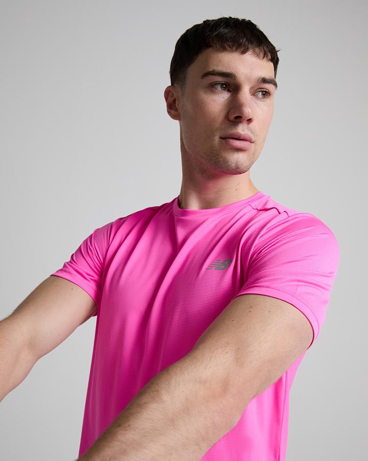 New Balance Run T-Shirt Pink, Men's size: L, FootAsylum