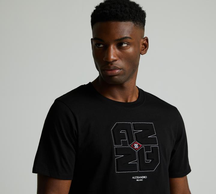 Alessandro Zavetti Molinelli T-Shirt Jet Black Footasylum