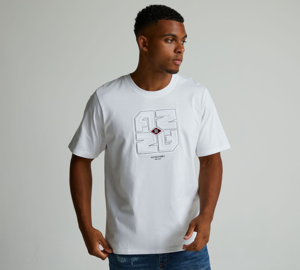 Alessandro Zavetti Molinelli T-Shirt Optic White Footasylum