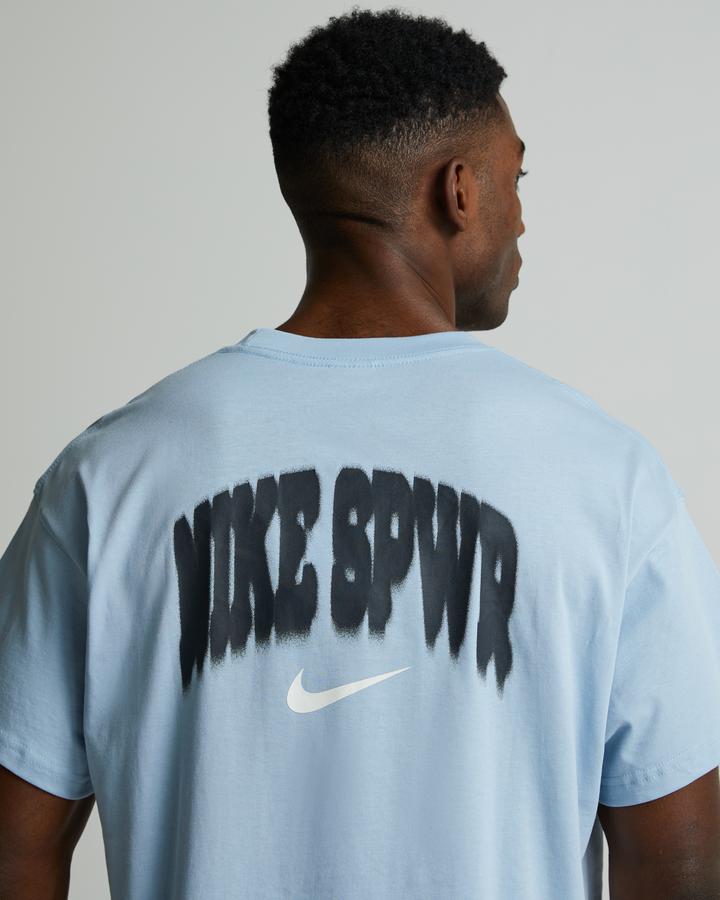 nike swoosh t shirt blue