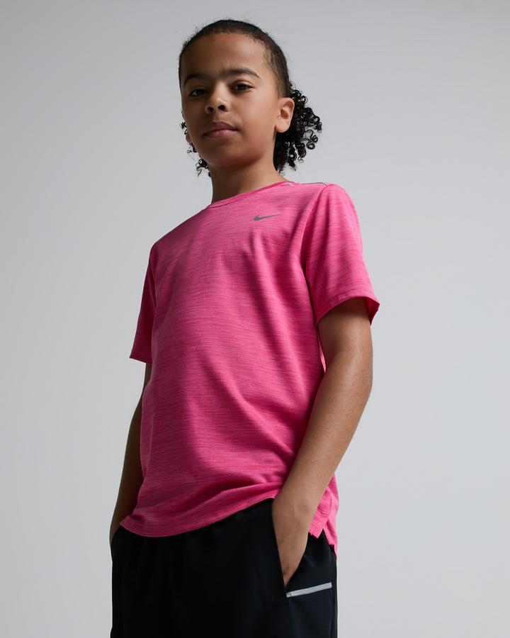 Nike Junior Dri-Fit Miler T-Shirt Pink, Kids size: XL/B, FootAsylum