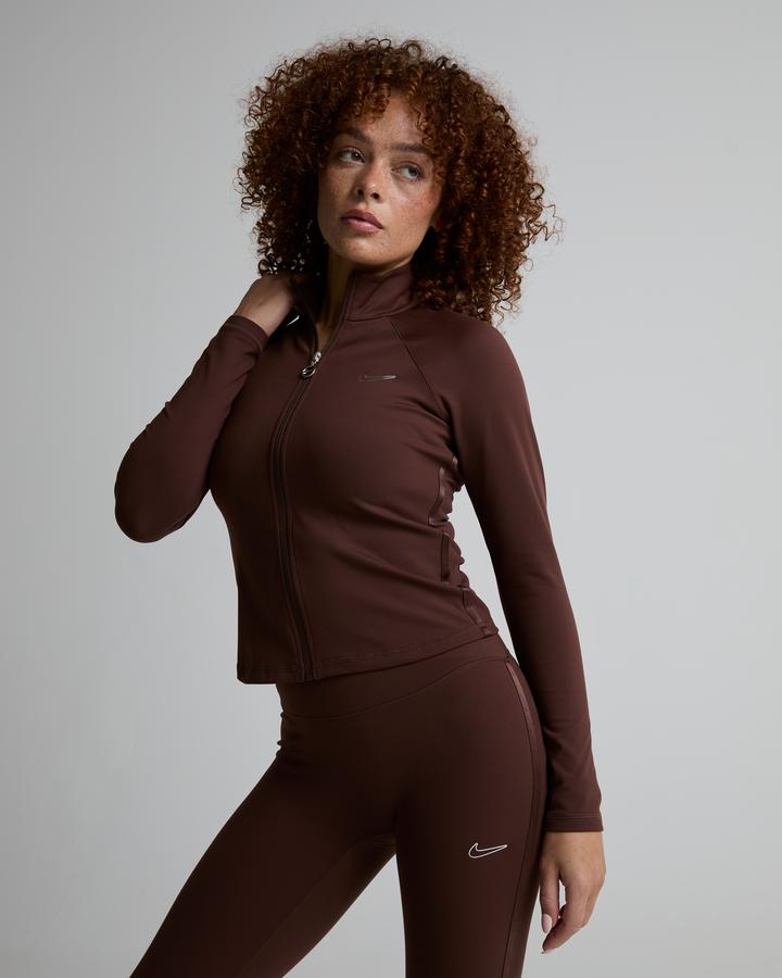 Nike Womens Gym Life Dri-Fit Full Zip Jacket Brown, Women's size: XL, FootAsylum
