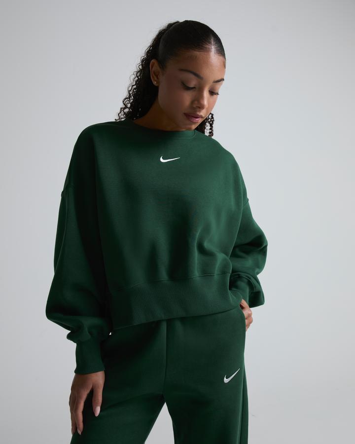 Nike Womens Phoenix Oversize Fleece Sweatshirt Green, Women's size: XS, FootAsylum