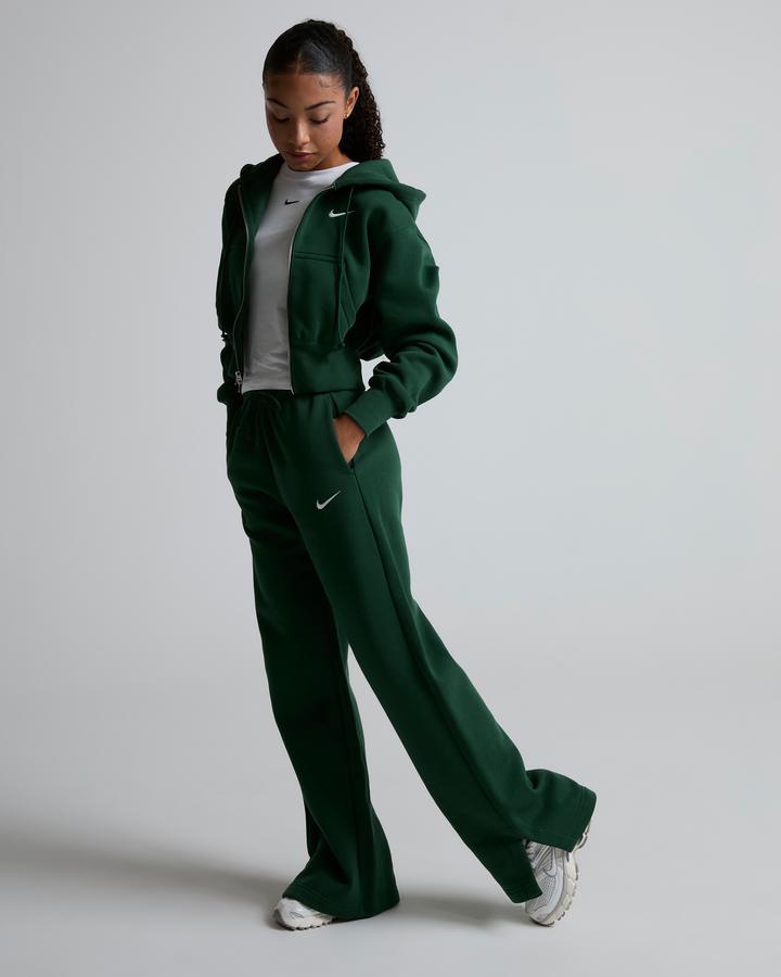 Nike Womens Phoenix Fleece Open Hem Pant Green, Women's size: M, FootAsylum