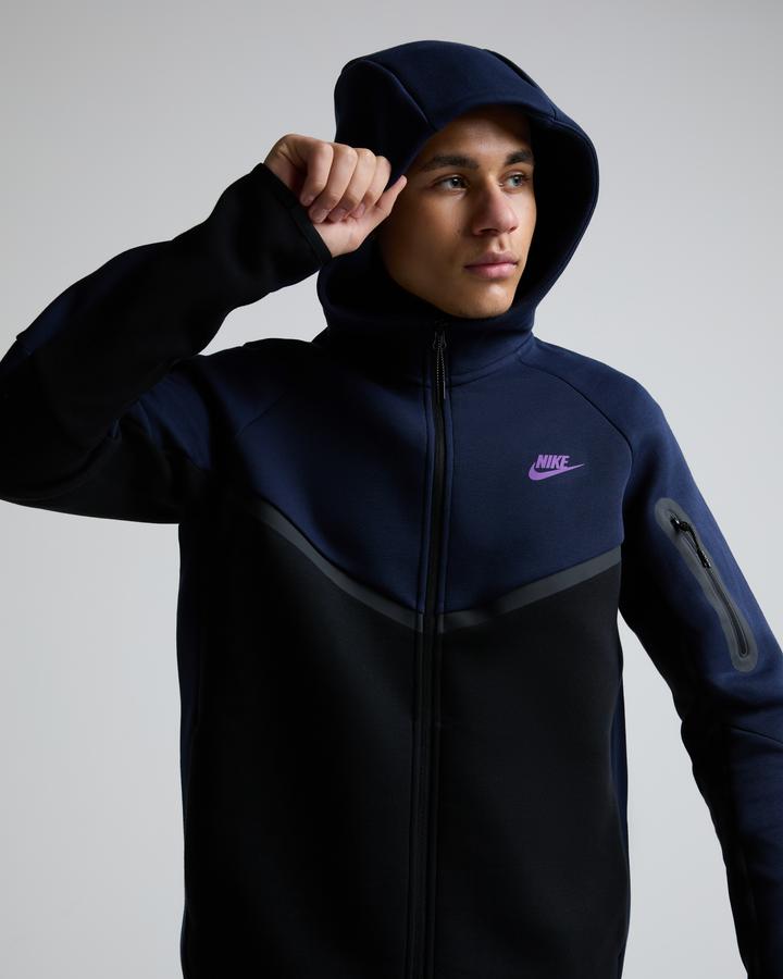 Nike Tech Fleece Windrunner Hoodie Navy, Men's size: XS, FootAsylum