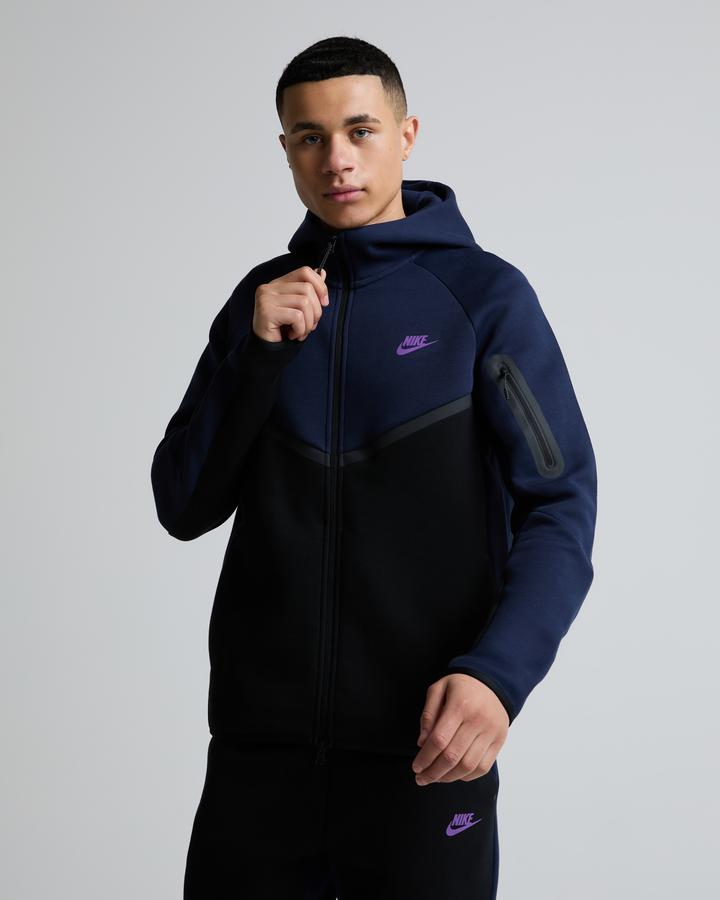 Nike Tech Fleece Windrunner Hoodie | Obsidian / Black | Footasylum