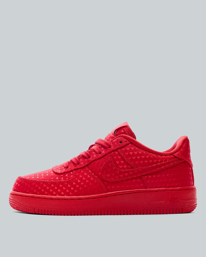 Nike Junior Air Force 1 Low Trainer Red, Kids size: 3, FootAsylum