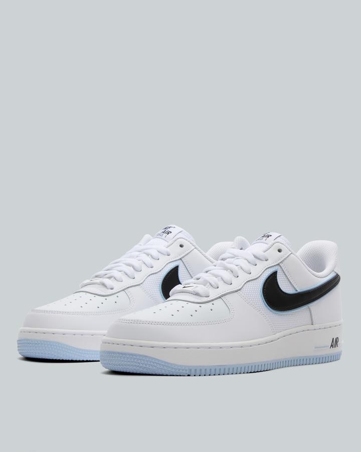 white & blue air force 1 lv8 3 trainers youth