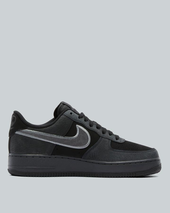 air force 1 low black grey