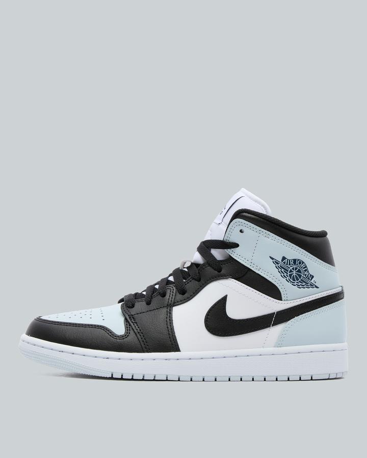 NIKE Air Jordan 1 ホワイト/ブルー/ブラック Jordan Jordan 1 Mid Trainer | Black / Blue Aura / White | Footasylum