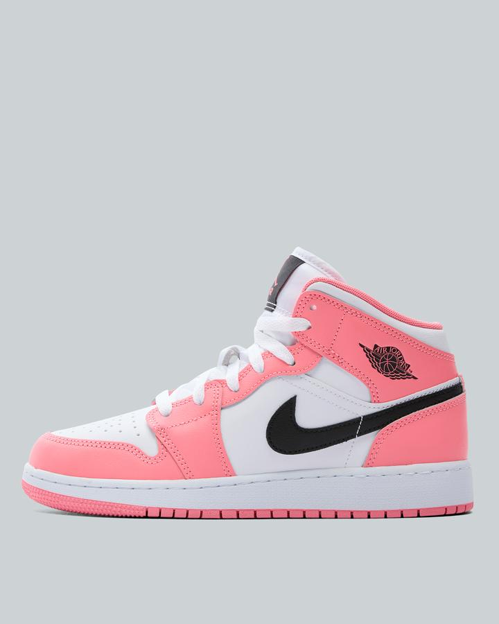 Jordan Junior Air 1 Mid Trainer Pink, Kids size: 5, FootAsylum