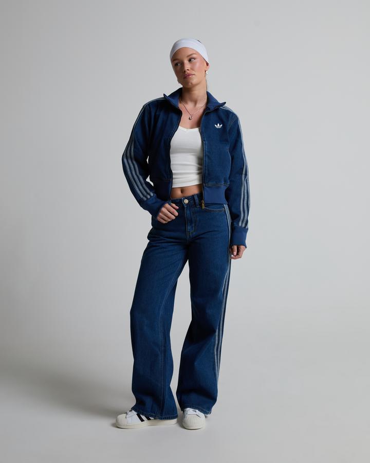 Adidas Originals Womens Firebird Denim Track Pant Blue, Women's size: XS, FootAsylum