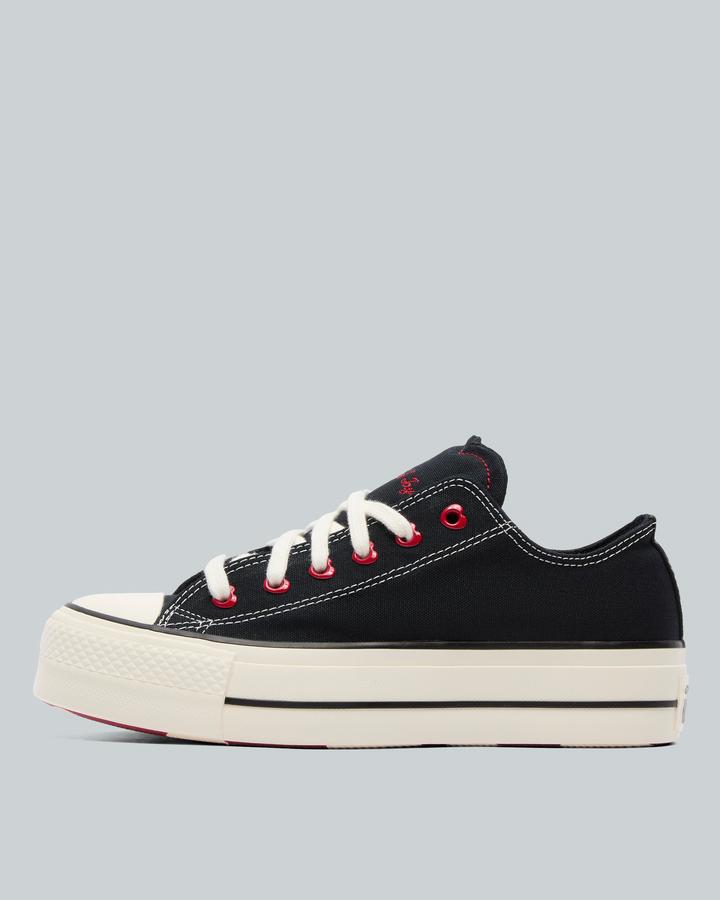 Converse Womens Chuck Taylor All Star Ox Lift Trainer Black, Women's size: 4, FootAsylum