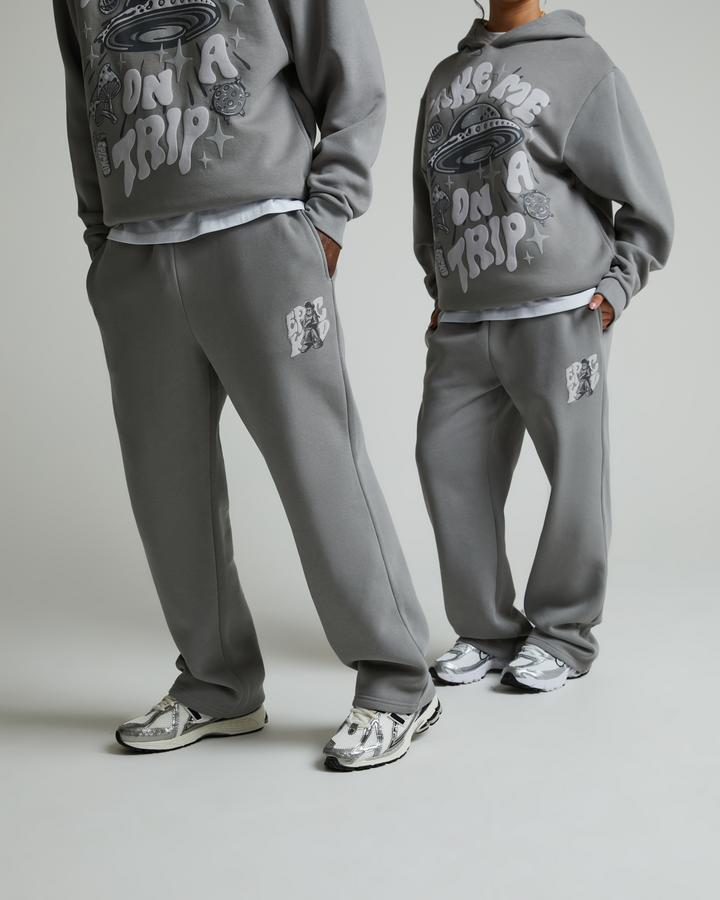 Epic Kid Logo Baggy Fit Open Hem Jogger | Civic Grey | Footasylum