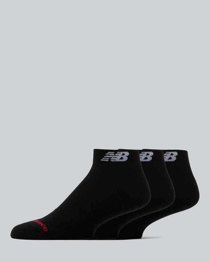 New Balance Everyday No Show 3 Pack Sock Black, Men's size: 4-6.5, FootAsylum