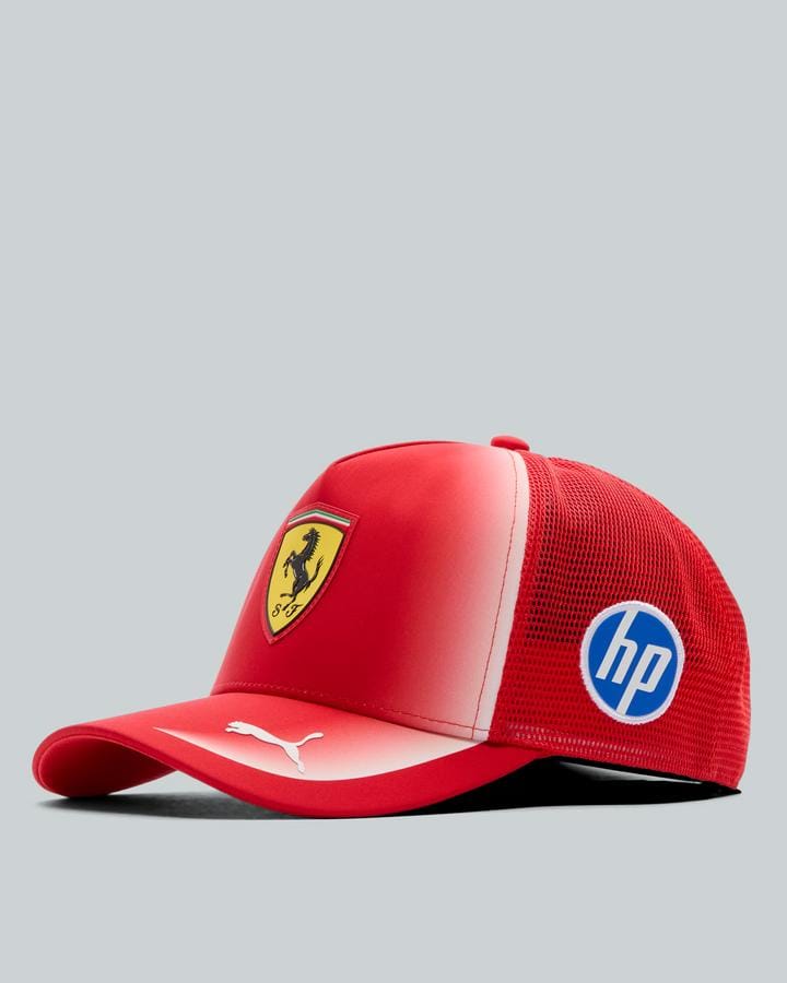 Ferrari 2026 Lewis Hamilton Trucker Cap Red, Men's size: ONE SIZE, FootAsylum