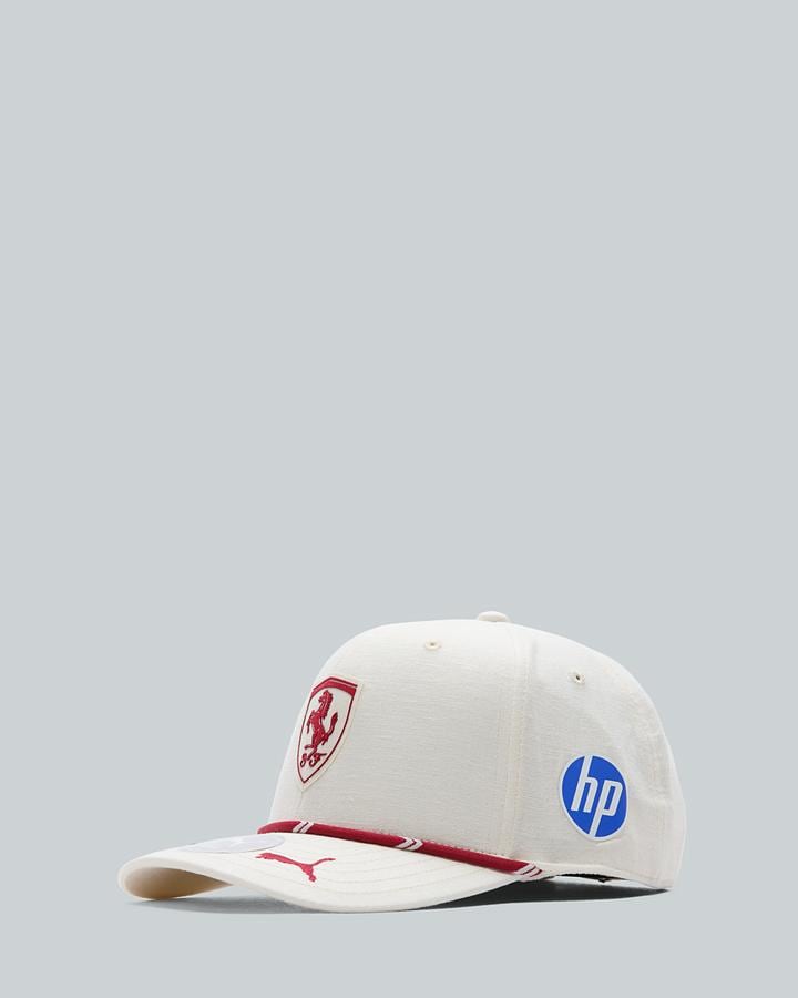 Ferrari Scuderia Monaco Leclerc Cap White, Men's size: ONE SIZE, FootAsylum