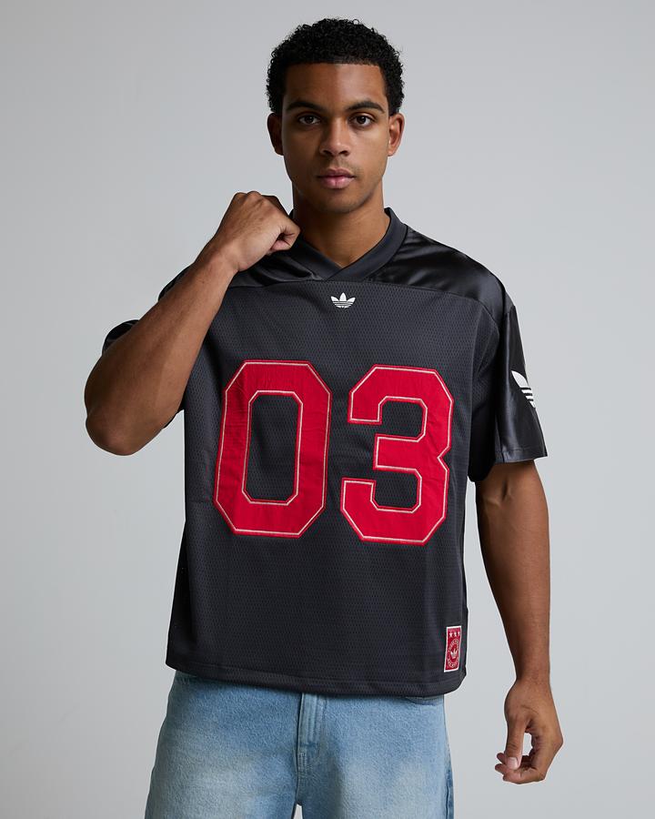 Adidas Originals Football Jersey Black, Men's size: S, FootAsylum
