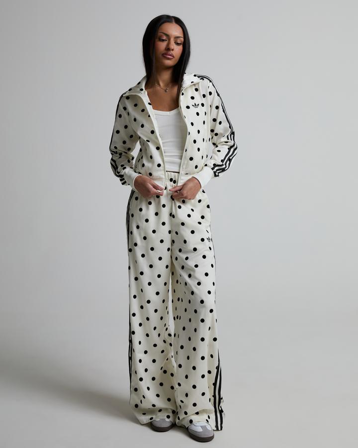 adidas Originals Womens Satin Polka Dot Track Top - White