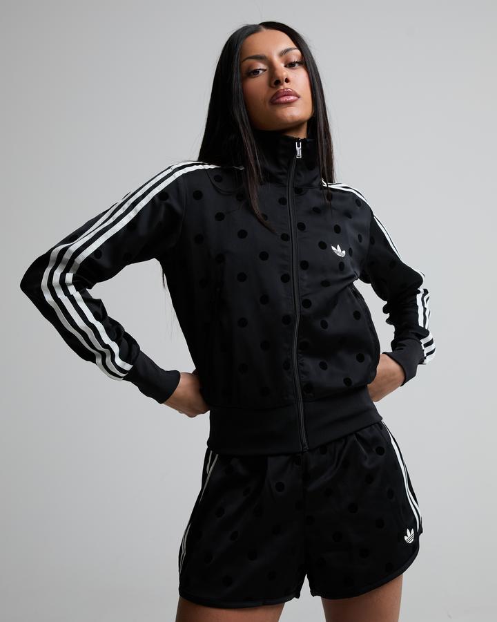 adidas Originals Womens Satin Polka Dot Track Top - Black