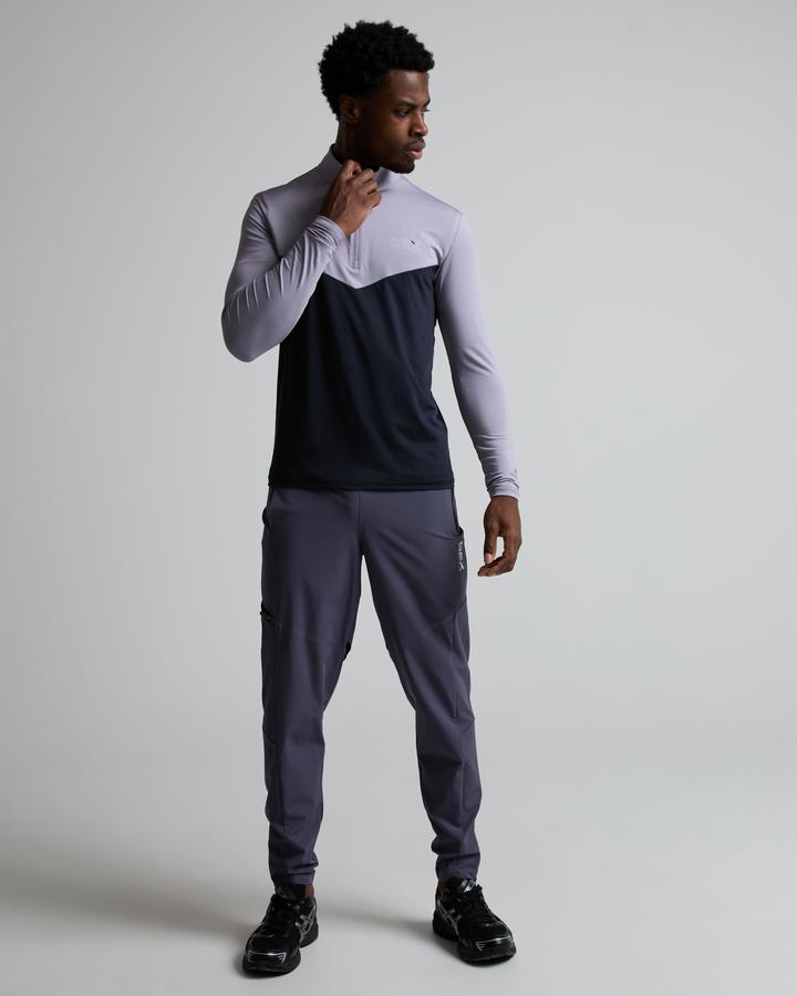 OEX Aviemore Quarter Zip T-Shirt | Midnight / Lilac. | Footasylum