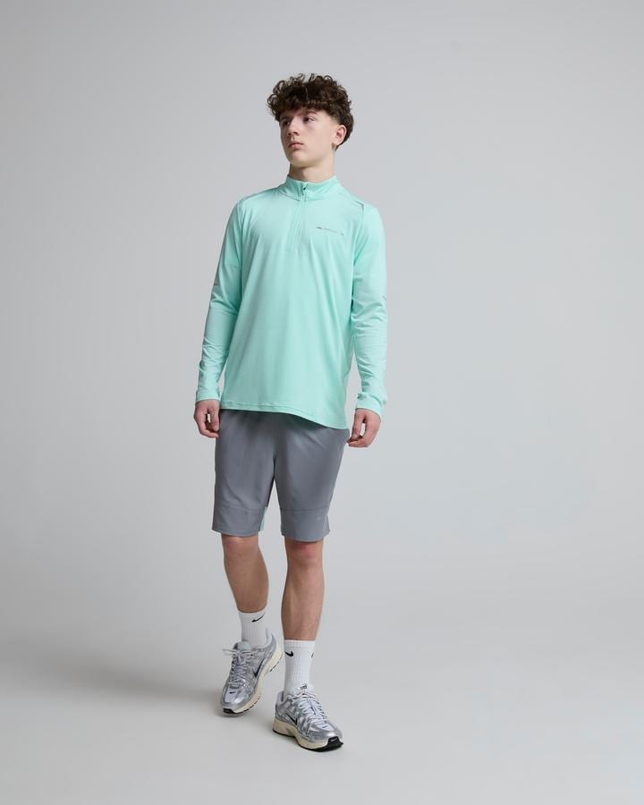 Monterrain Junior Bolt Space Dye Quarter Zip Top Green, Kids size: XL/B, FootAsylum
