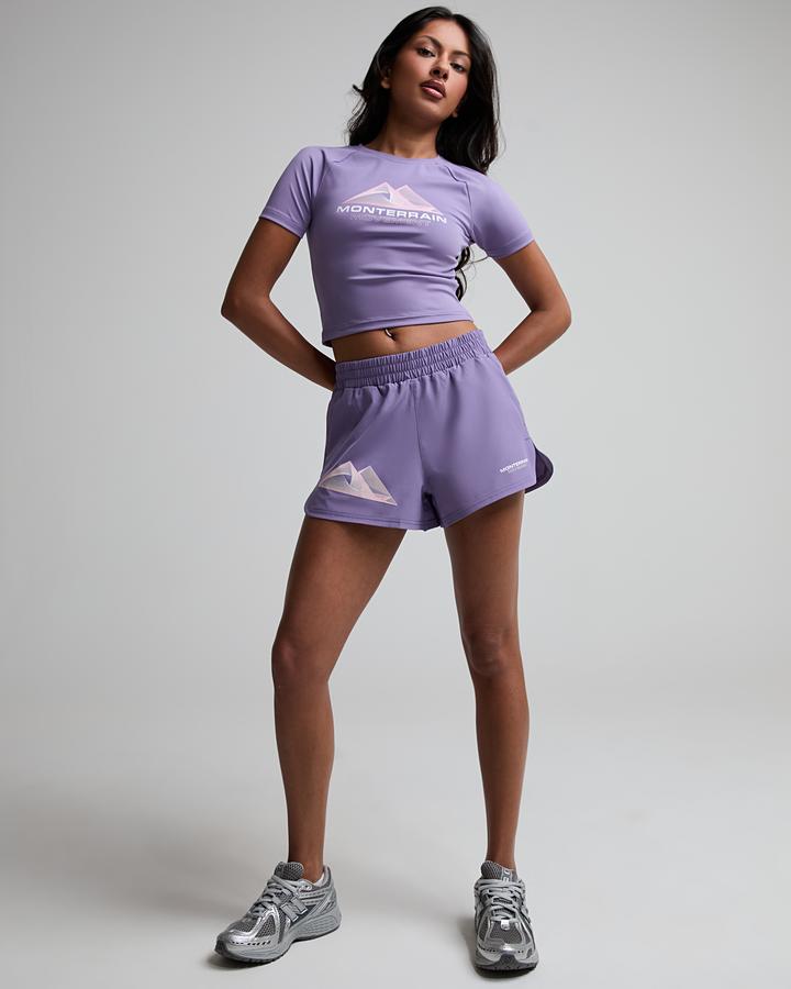 Monterrain Womens Balance Slim Fit T-Shirt - Purple