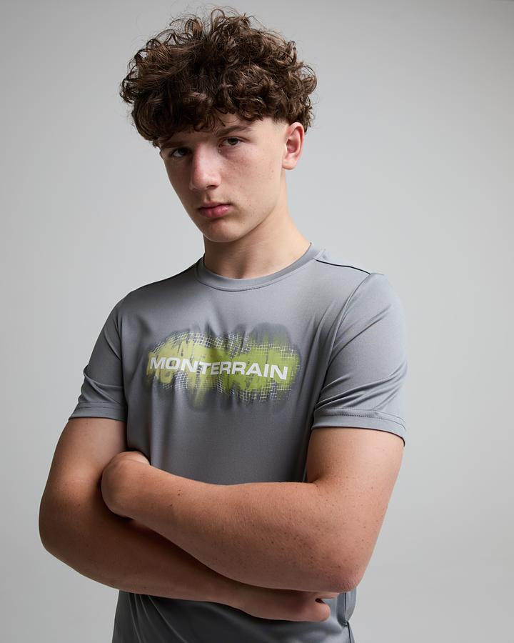 Monterrain Junior Hyperterrain Poly T-Shirt Grey, Kids size: M/B, FootAsylum