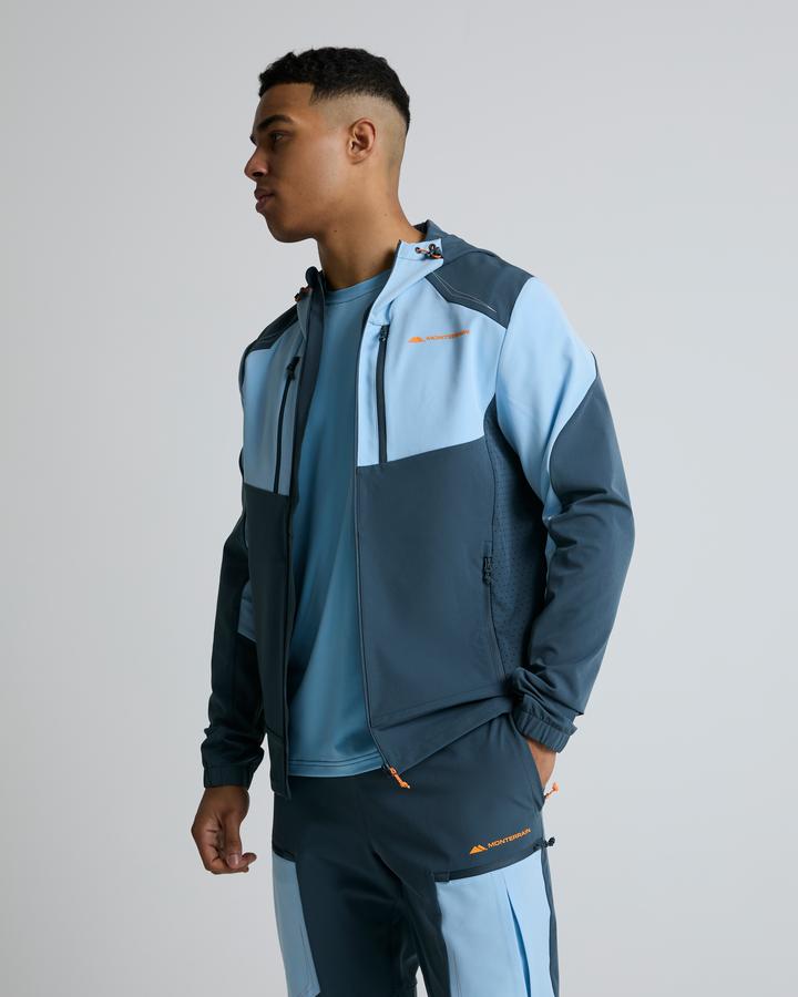 Monterrain Orbit Woven Running Hoodie - Grey