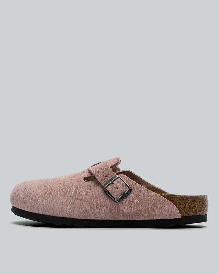 Birkenstock Womens Boston Suede Sandal Pink, Women's size: 40, FootAsylum