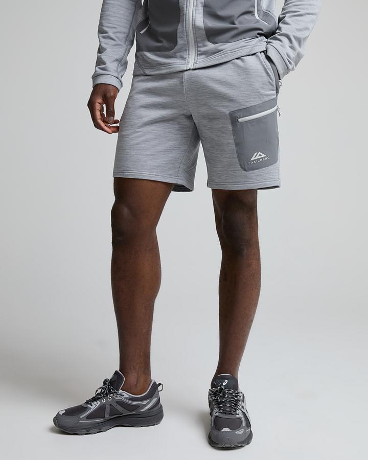 Trailberg Vale Gridded Fleece Short Grey, Men's size: S, FootAsylum