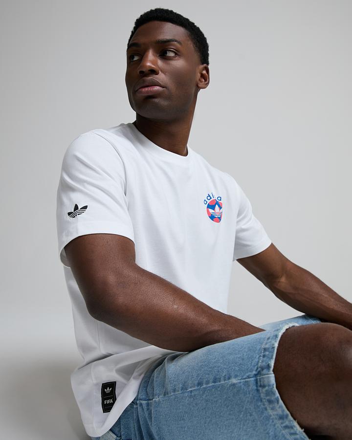 adidas Originals Archive Football Graphic T-Shirt | White | Footasylum