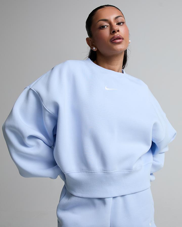 Nike Womens Phoenix Oversize Fleece Sweatshirt Blue, Women's size: XS, FootAsylum