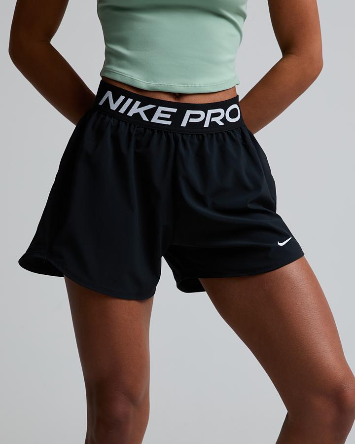 Nike Womens Dri-Fit Mid-Rise 3 Inch Woven Short Black, Women's size: XS, FootAsylum