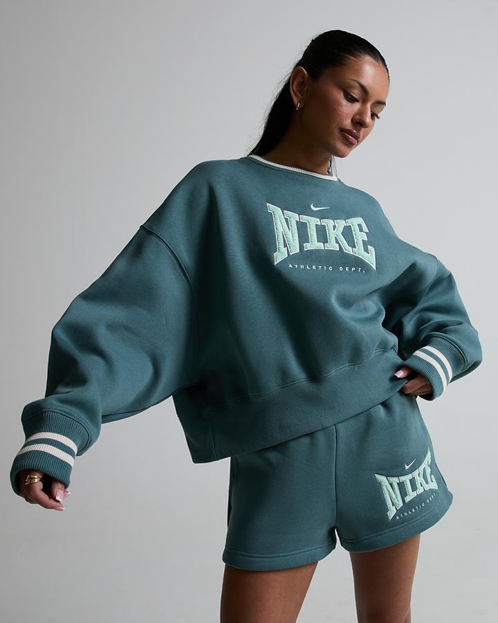 Nike Womens Phoenix Fleece Oversized Sweatshirt Blue, Women's size: XS, FootAsylum