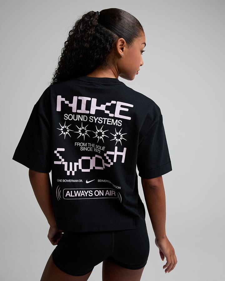 Nike Womens Luxe Crop T-Shirt Black, Women's size: XL, FootAsylum