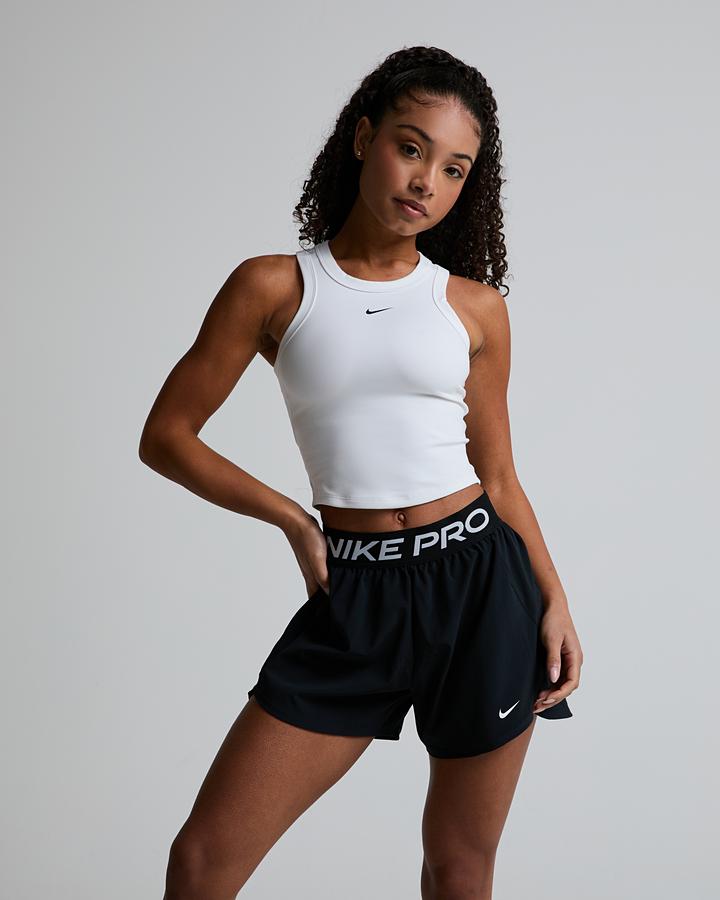 Nike Womens One Fitted Dri-Fit Crop Tank Top White, Women's size: XS, FootAsylum